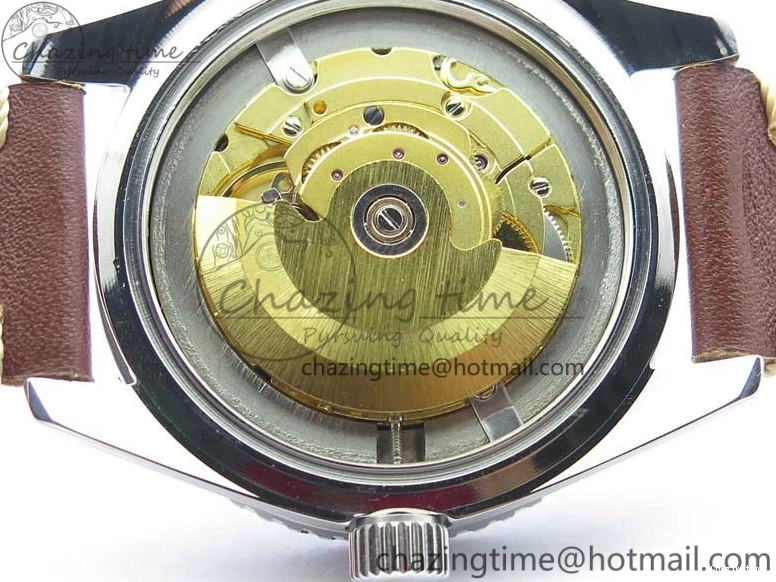 1219 Vintage Seamaster 300 No Date SS B12 Black Dial On Brown Leather Strap A2836 (Free Nylon Strap) Comfortable 7912